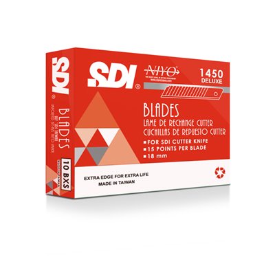 SDI SNAP OFF CUTTER BLADES 18MM 1450 PROFESSIONAL