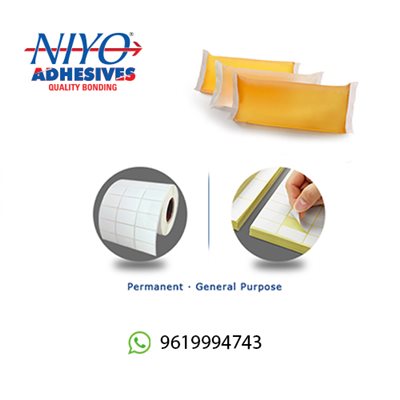NIYO HOT MELT PRESSURE SENSITIVE ADHESIVE FOR GENERAL PURPOSE LABELS