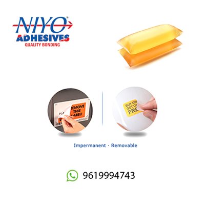NIYO HOT MELT PRESSURE SENSITIVE ADHESIVE FOR REMOVABLE LABELS
