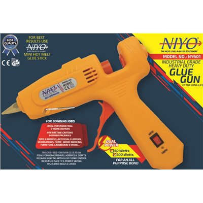 NIYO 60~100Watts DUAL POWER HOT MELT GLUE GUN NY601